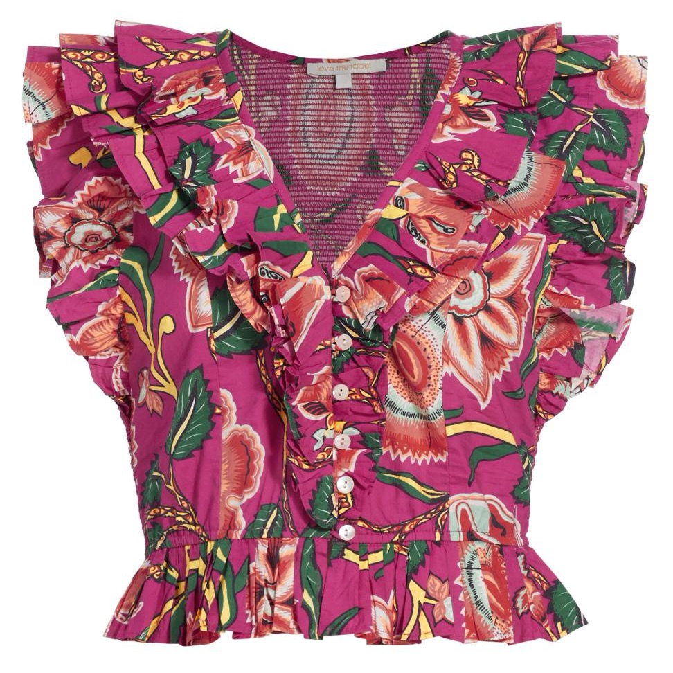 Love The Label Maxine Top In Irena Berry Medium
